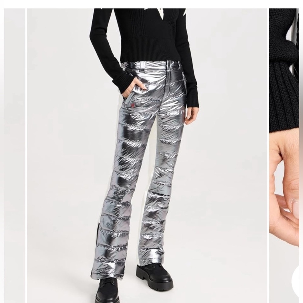 Perfect moment silver ski pants small
